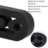 4pcs Universal Black Rubber Exhaust Hanger Mount Brackets Long Heavy Duty Hanger