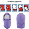 TRIWONDER Fleece-Nackenwärmer mit Windschutz und Gesichtsbedeckung für und mehr Kinder-Kapuze, Sturmhaube, Helm, Skifahren, Snowboarden, Angeln, (Helles Lila)