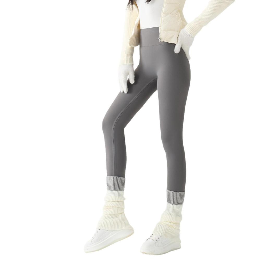 2025 Women's Plus Velvet Thickened Slim-Fit Warm Cotton Yoga Pants for Autumn and Winter