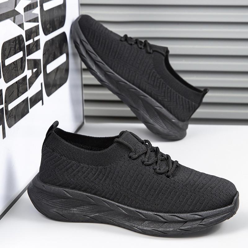 One-pedal Fly-woven Mesh Spring and Autumn Breathable Sports Shoes Comfortable Soft-soled Men's Casual Shoes Men's Shoes