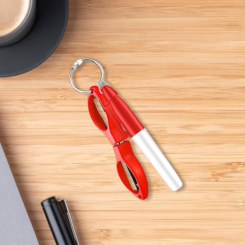 15 Pack Nurse Pen Set Multifuction Foldable Scissors Medical Mini Permanent Markers Compact Keychain Folding Safety Scissors