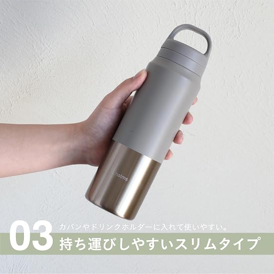 CB JAPAN Water Bottle, Direct Drink, with Filter, 450ml [Color: Ivory], Vacuum Insulated Double-Wall