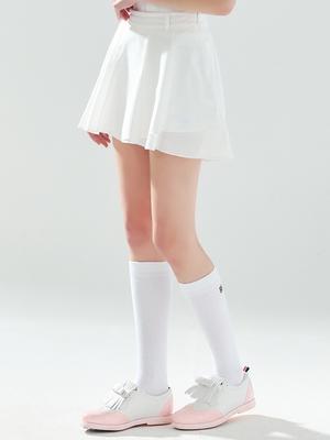 Road Roar Asymmetrical Flare Skirt White