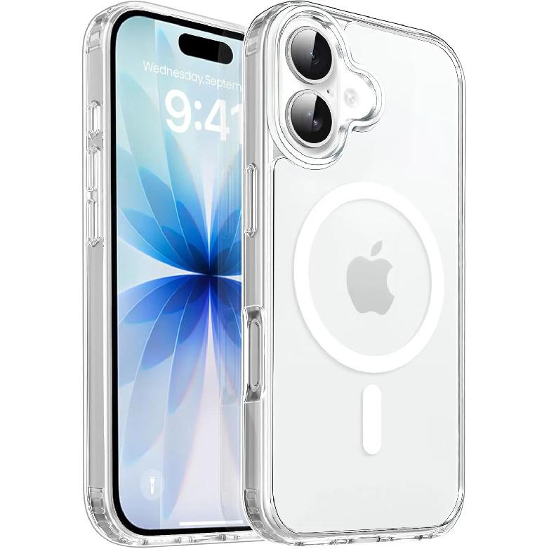Transparent Magnetic Case For iPhone 17 16 Pro Max 15 14 Plus Wireless Charge Cover 13 12 Mini 17 Air Magsafe Protection Case