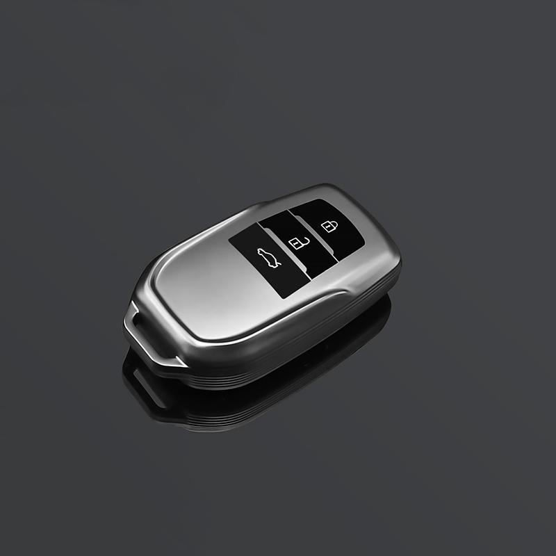 2/3/4 Button Car Key Case Cover For Toyota Rav4 Harrier Hilux Fortuner Land Cruiser Crown Highland Prado Yaris Cross Aygo X
