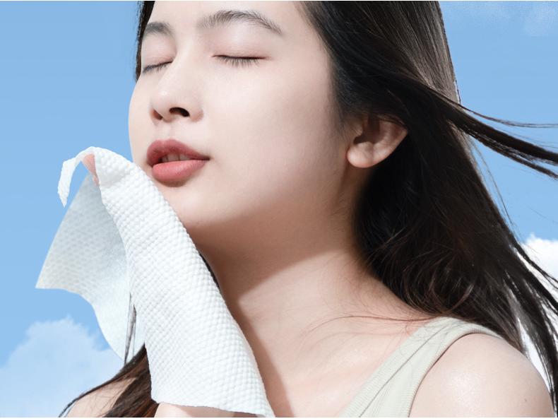 Niliya Disposable Facial Cleansing Wipes, 600g Large Roll, Extra Thick Cotton Face Towels for Salons