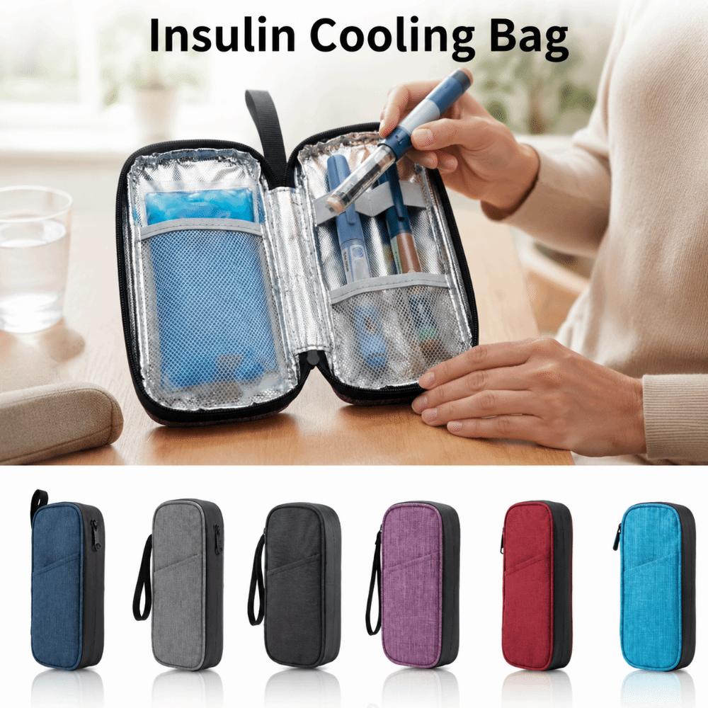 Portable Glaciated Cold Storage Bag Waterproof Drug Freezer Bag Diabetes Care