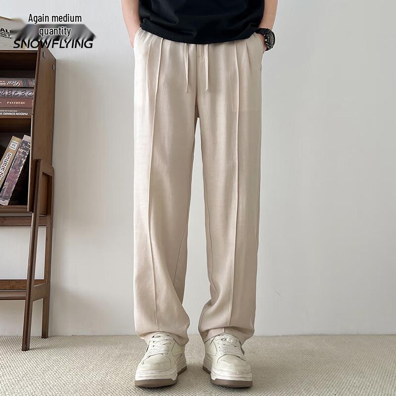 Men's Casual Lyocell Blend Straight-Leg Pants