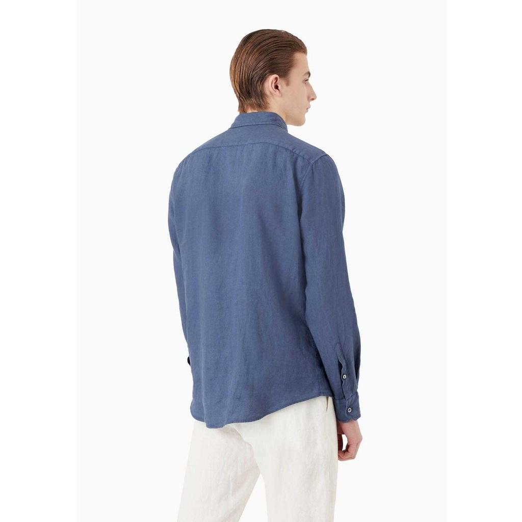 Emporio Armani Mens Plain Cotton Shirt
