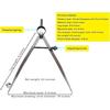 ZLKSKER 8 inch Professional Spring Wing Divider/Scriber with Pencil Holder, All Metal Leather Work, Woodworking Compass