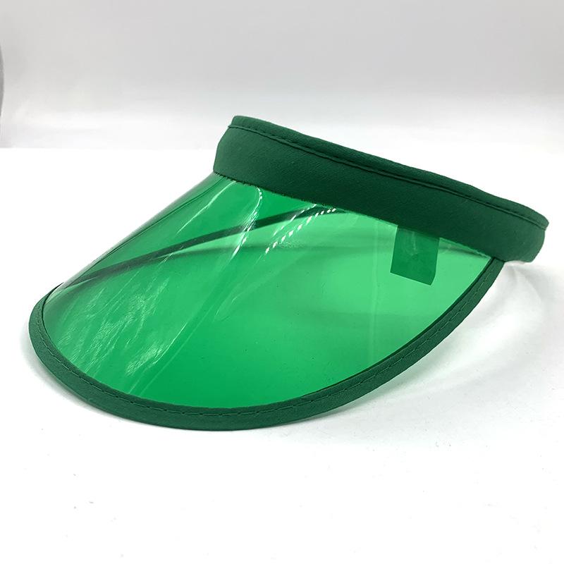 Korean-Style Unisex PVC Sunshade Topless Hat for Spring, Summer, and Autumn