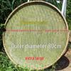 Large Handmade Bamboo Winnowing Basket - Round Woven Tray/Sieve for Drying or Decoration