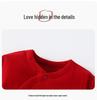 Newborn Red Cotton Jumpsuit with Asymmetrical Collar - Festive Baby Romper for New Year