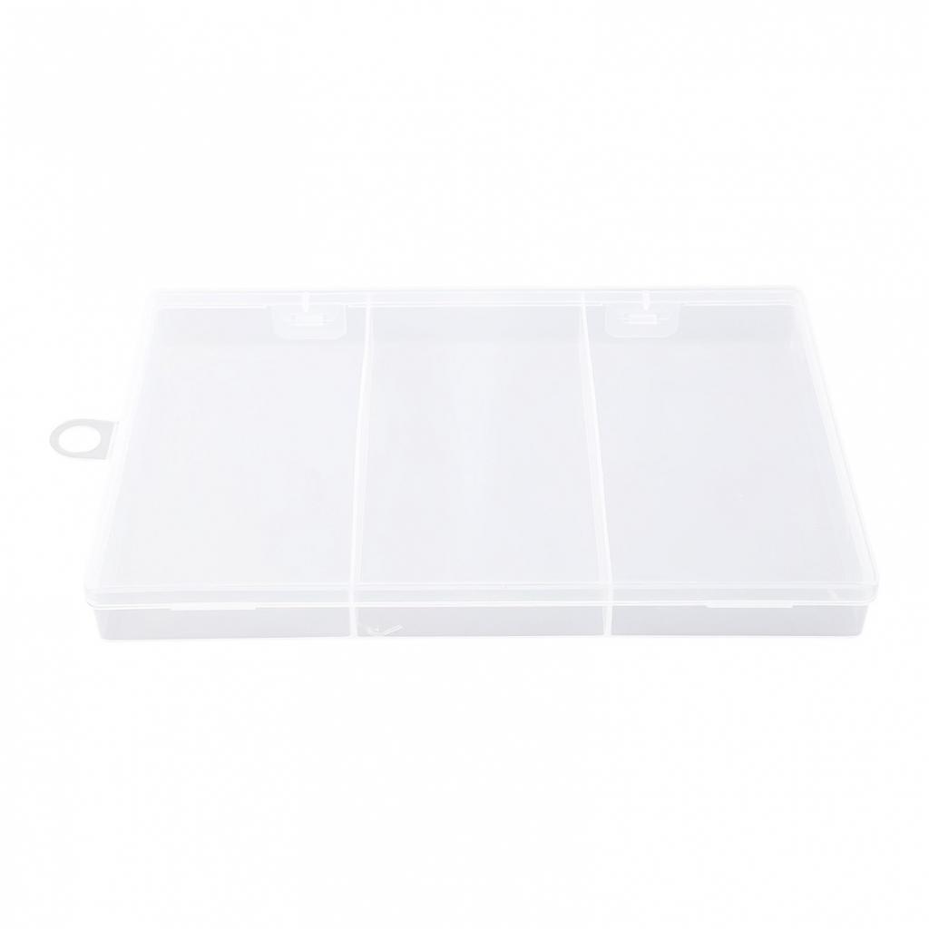 Organizer Aufbewahrungsbox 3 Fächer Kunststoff Transparent Platzsparend Schmuck