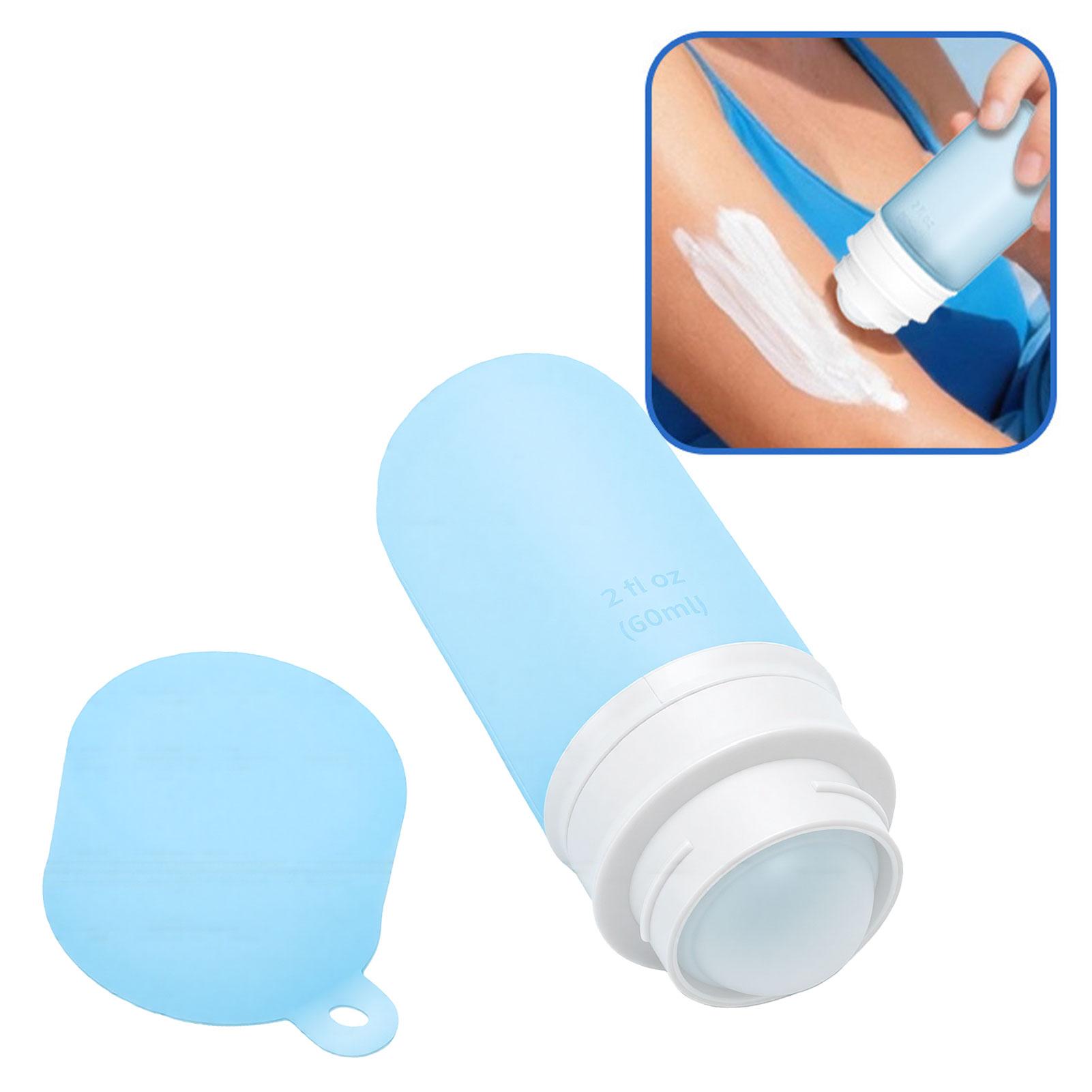 Distributeur Solaire Rechargeable Applicateur à Rouleau en Silicone 2 oz, pour white