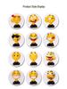 Ha Hu Emoji Bobblehead Car Ornament: Cute Cartoon Interior Decoration.