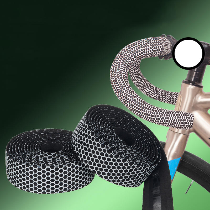 1 Set Bike Handlebar With Road Bike Handlebar With Shock Absorber Bike Honeycomb Handlebar (sticker Shape Random) Bike Accessories