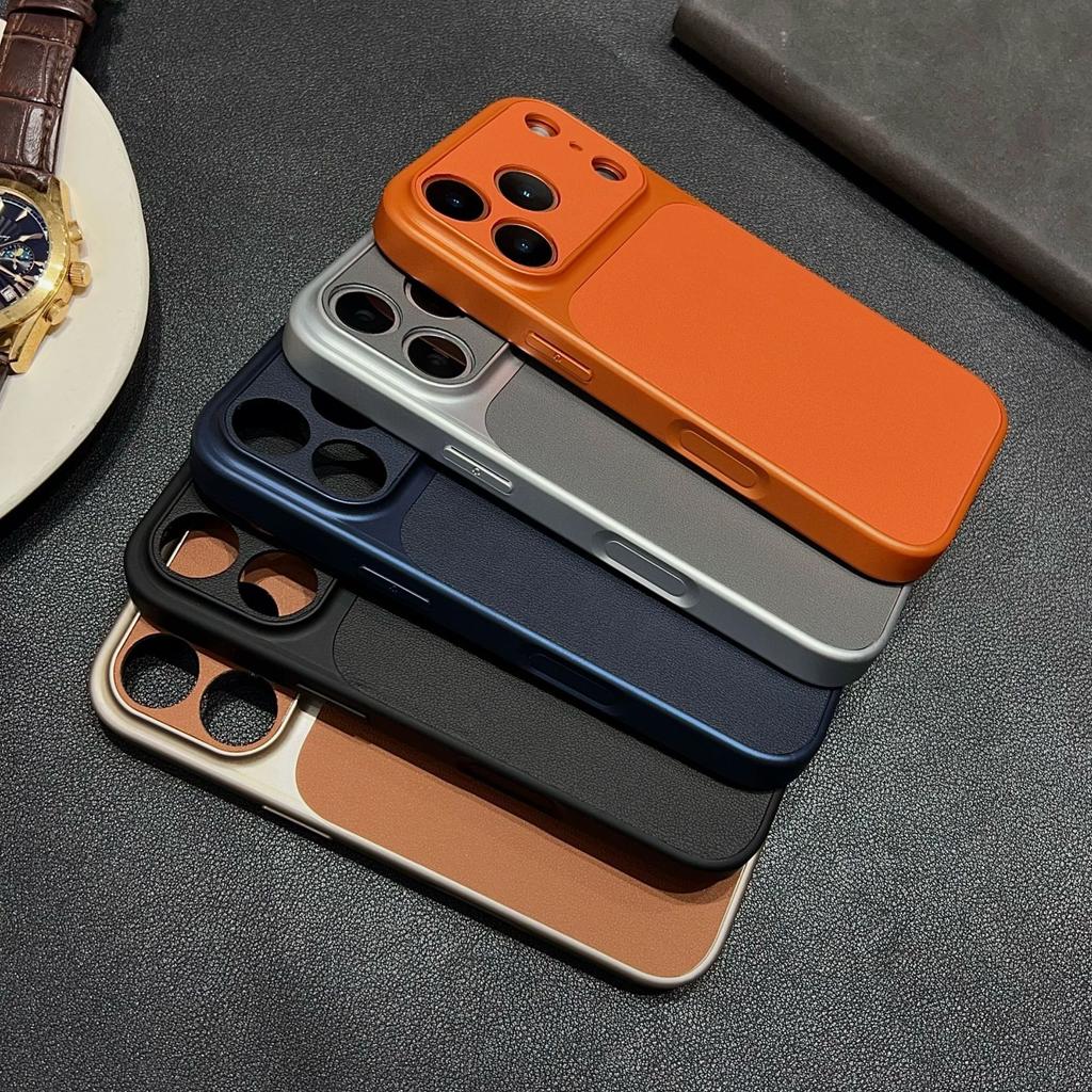 Seconds Become Simple Lambskin Pattern, Suitable for iPhone17promax Mobile Phone Case 16 Large Windows Apple 11 Anti-drop Case