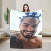 Soft Blanket Camping Maluma Rapper Printed Bedding Throws Flannel Bedspread For Couch Chair Graphic Sofa Bed Cover