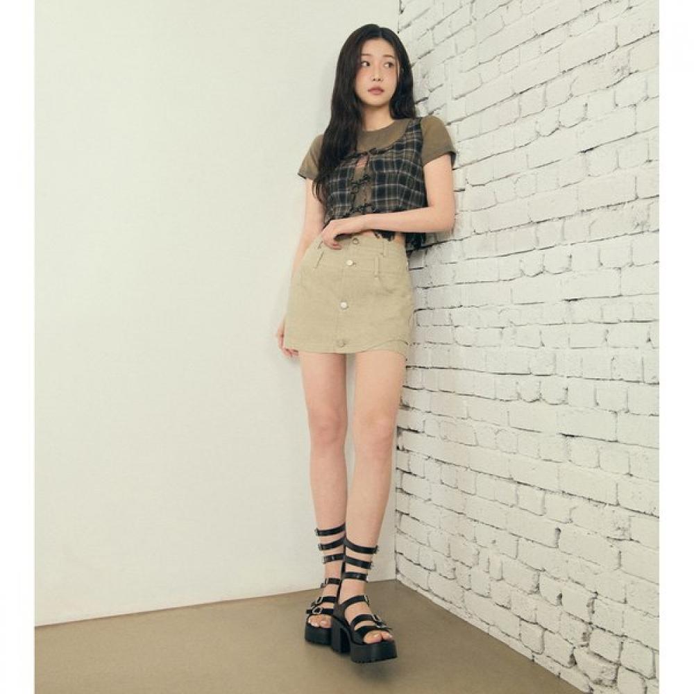 EGOIST VinTage Washing Collar PoinT T shirT Es2ch361