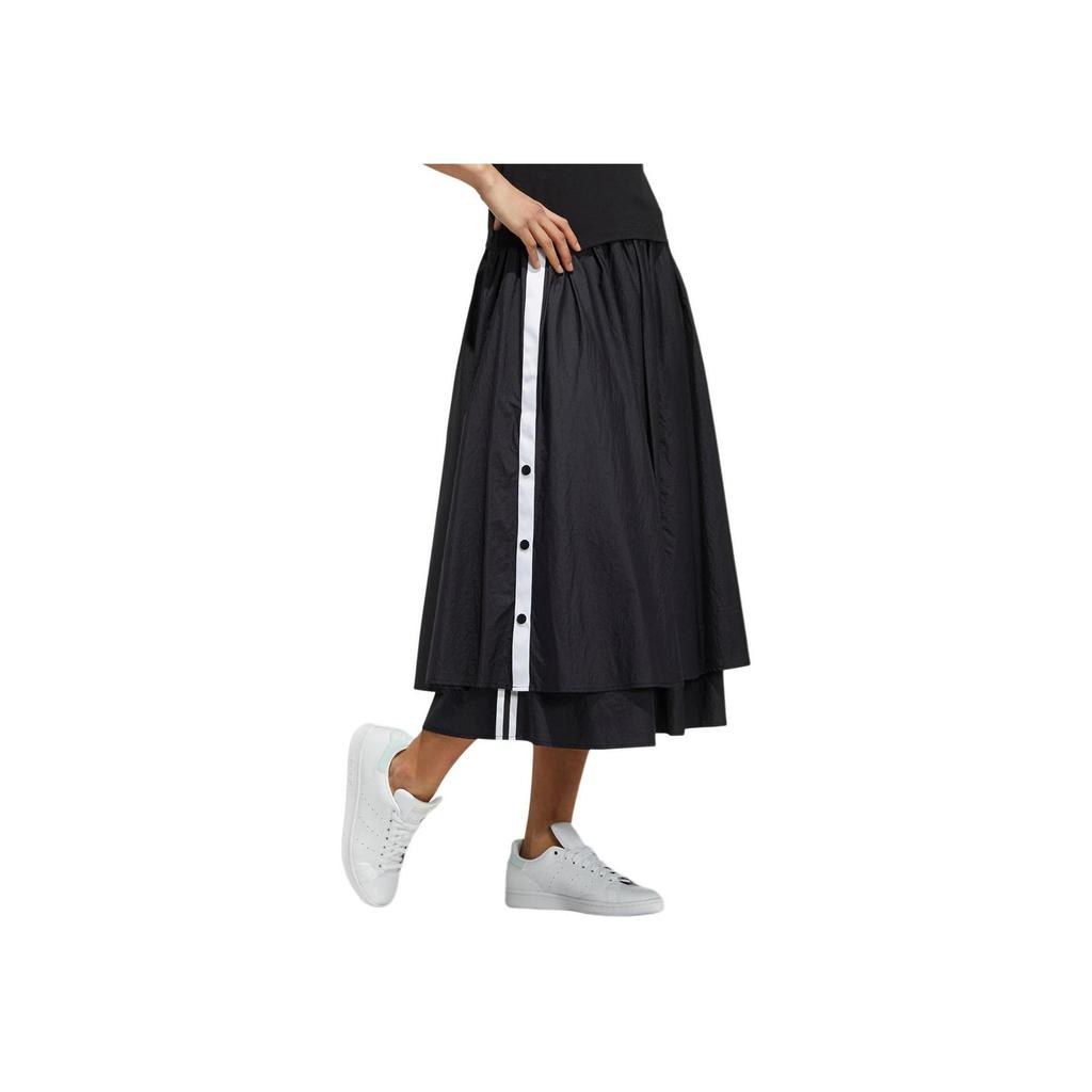 adidas Originals Damen Adibreak Knopf Langer Rock Schwarz HC6566