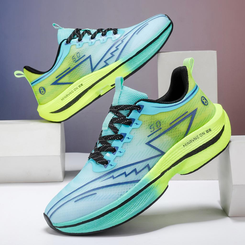 Leichte Rutschfeste Stoßdämpfende Carbonplatte Laufschuhe Geeignet für Sowohl Männer/Frauen für Sport und Freizeit