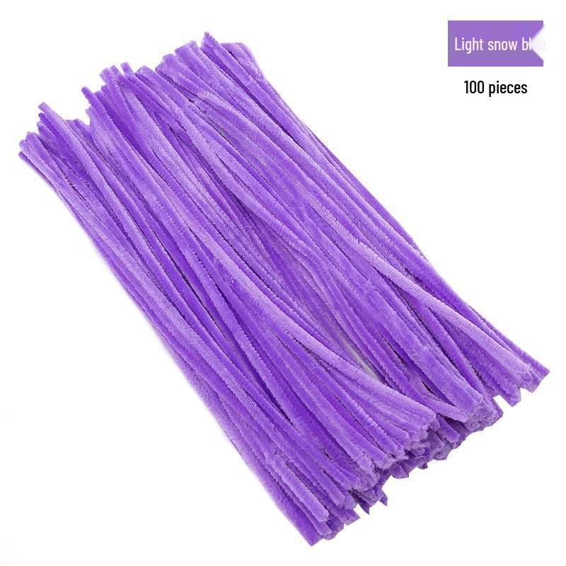 Encrypted Pipe Cleaners: Dense, Thickened 8mm White Strips with Mixed Colors for Handmade DIY Bouquets