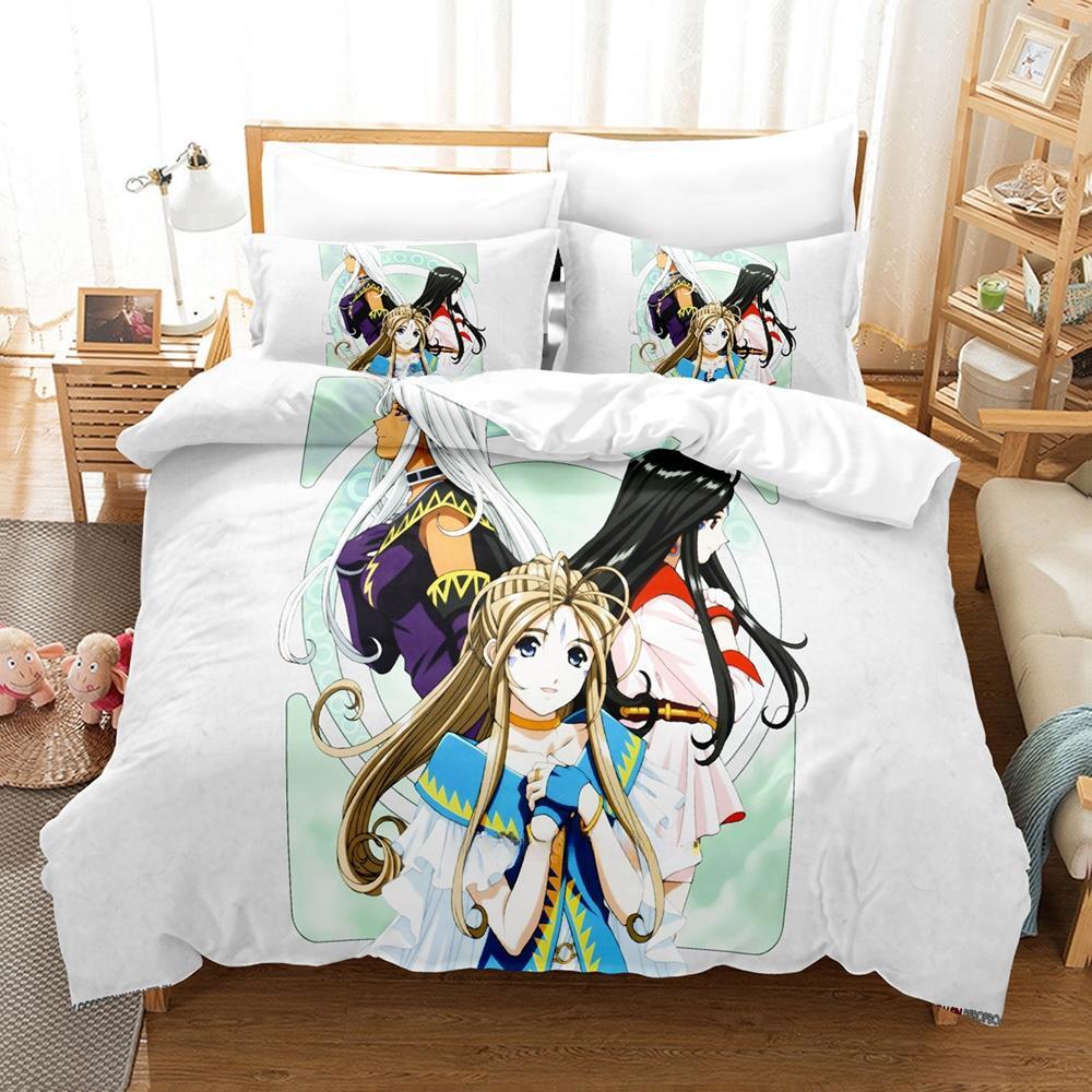 

3D-принт аниме Oh My Goddess Комплект постельного белья Single Twin Full Queen King Size Комплект постельного белья для взрослых и детей, пододеяльник, наборы для спальни, домашний текстиль EU Twin 135x200cm