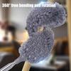 Electrostatic Dust Duster Telescopic Flexible Stainless Steel Household Feathers Duster Cleaning Tool Microfiber Dust Brush