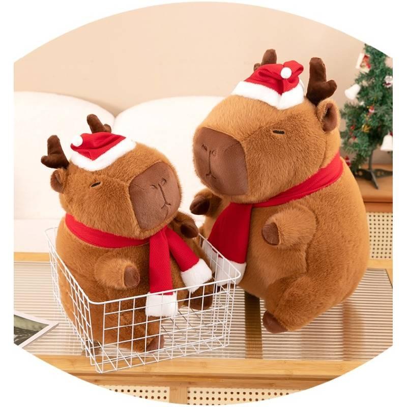 Adorable Brown Capybara Plush Toy Soft Cuddly Cushion For Christmas Decor 30cm To 50cm