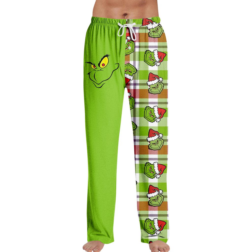 Men's Fashion Loose Christmas Festival Printed Casual Pants Home Pajama Pants