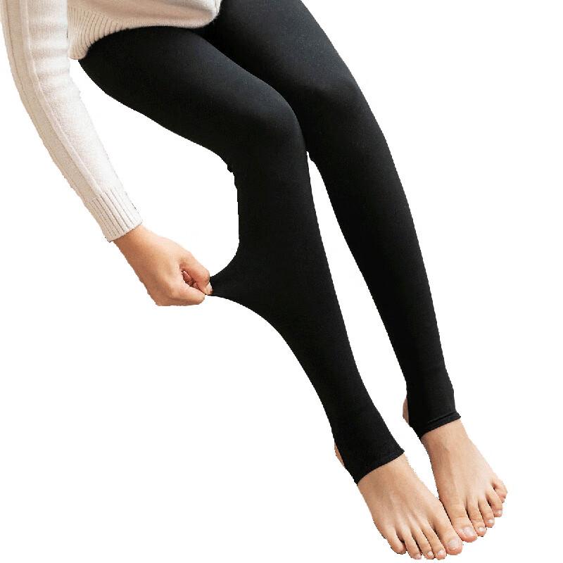 Collants Thermiques en Velours Doublé à Étriers pour Femmes