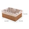Woven Storage Basket Rural Fabric Weaving Handmade Desktop Storage Basket for Organizing Shelves Bedroom Bathroom