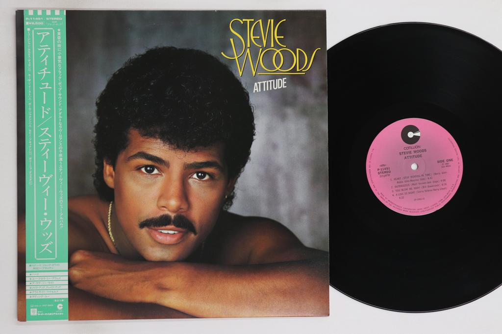 LP Record STEVIE WOODS - Attitude P11451 COTILLION 1983 Japan Obi Soul/Funk Used