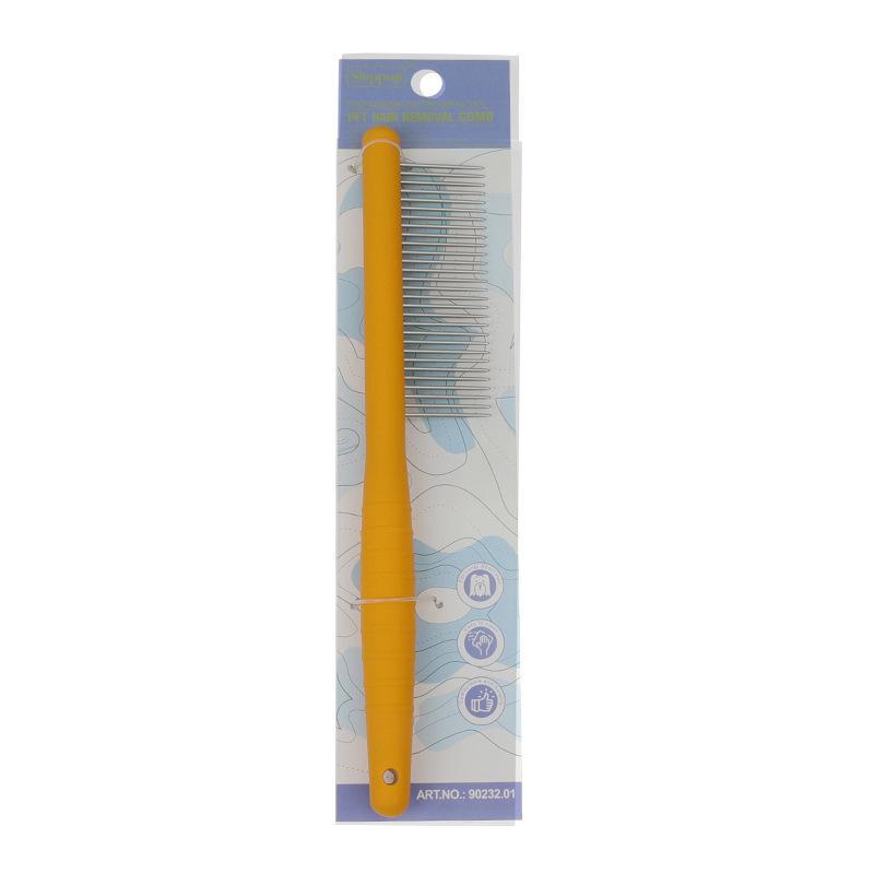 Solid Wood Pet Comb with Fluffy Needles and Detangle Knife