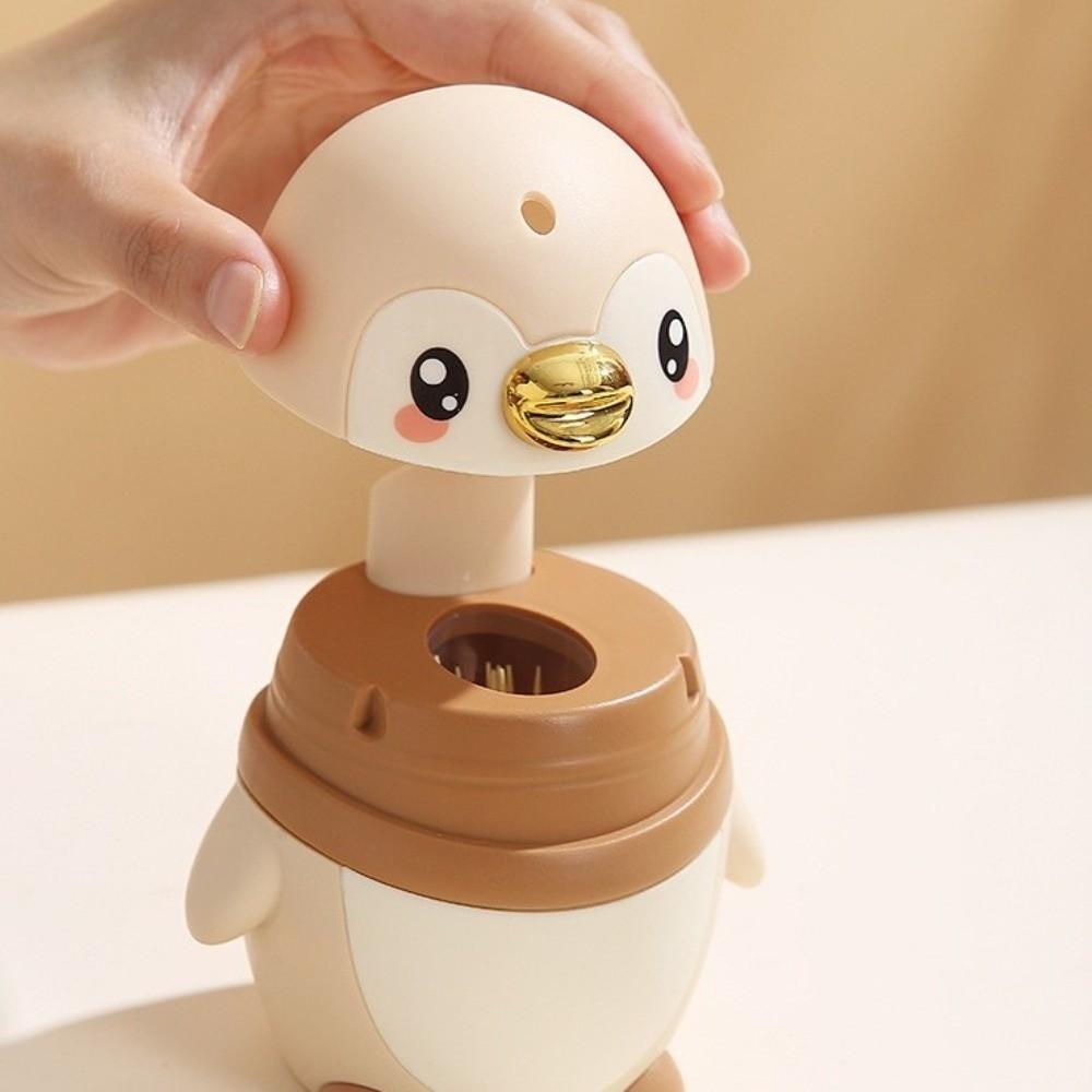 Creative Penguin Toothpick Container Press Type Automatic Toothpick  Table Decoration