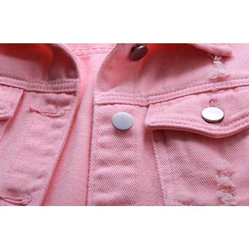 Women Denim Vest Autumn Winter Solid Casual Turn Down Collar Pocket Sleeveless Short Jean Coat Streetwear
