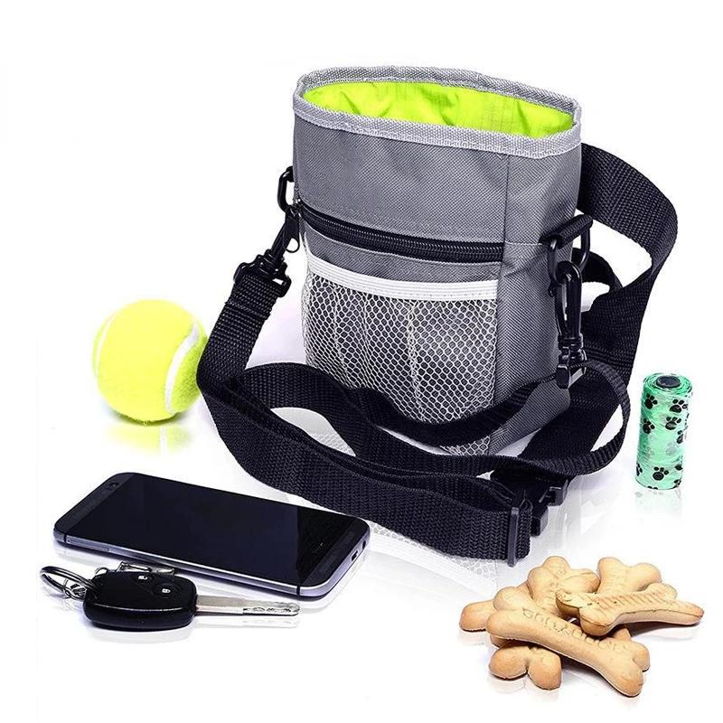 1pc Pet Dog Snack Bag Training Bag Pockets Outside Portable Two-in-one Foldable Dog Bag Pet Supplies Treat Pouch Waist Bag