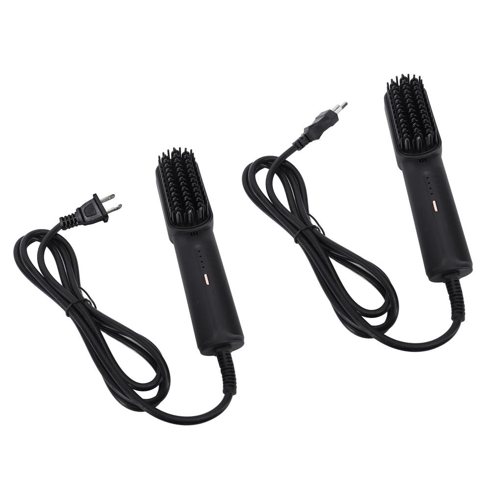 Hair Straightener Comb Hair Straightening Curling Brush Small and Exquisite Comb for Travel Black