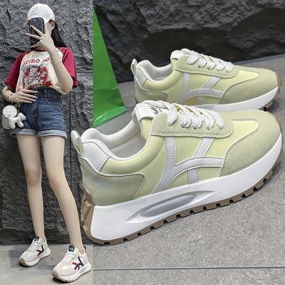 Fashion 2024 Spring New Fashion Thick-soled Student Running Sneakers Casual and Comfortable Dad Shoes