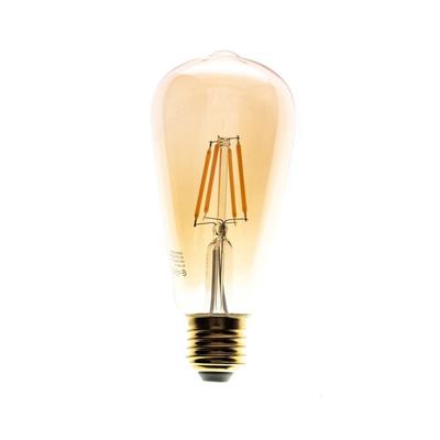 LED FILAMENT BULB E27 6W ST64 WARM AMBER