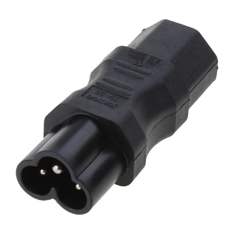 

24TE IEC 320 3-Pin C13 Female To Male Cloverleaf Plug AC Power Adapter Converter CN
