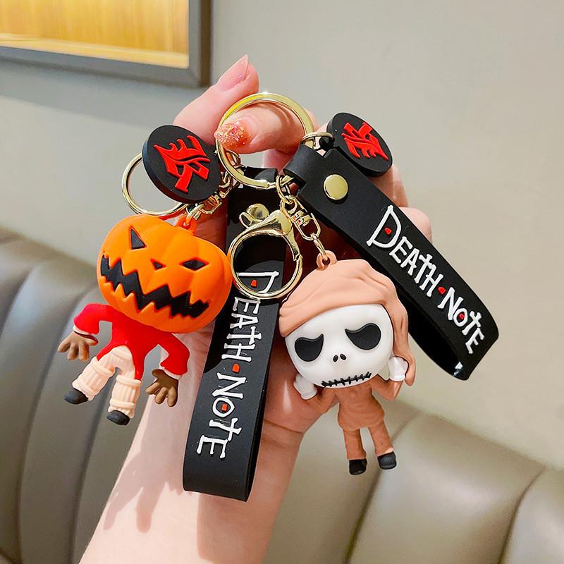 Entzückender Halloween Kürbis Skelett Cartoon Schlüsselanhänger Perfektes Partygeschenk
