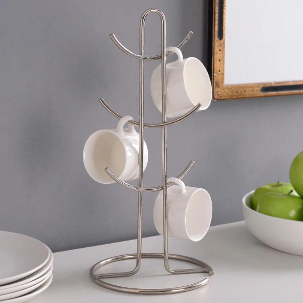 Stainless Steel Water Cup Rack Hanging Design Coffee Cup Holder Kitchen Rack  Home Organization