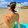 Artificial Floral Hair Claw Floral Hair Clips Versatile Colorful Flower Hairpin  Beach Outfits