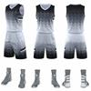 Basketball Jersey Set Student Game Jersey Children'S Training Jersey Gradual Change Personalized Printing Pattern Adult Jersey Men And Women