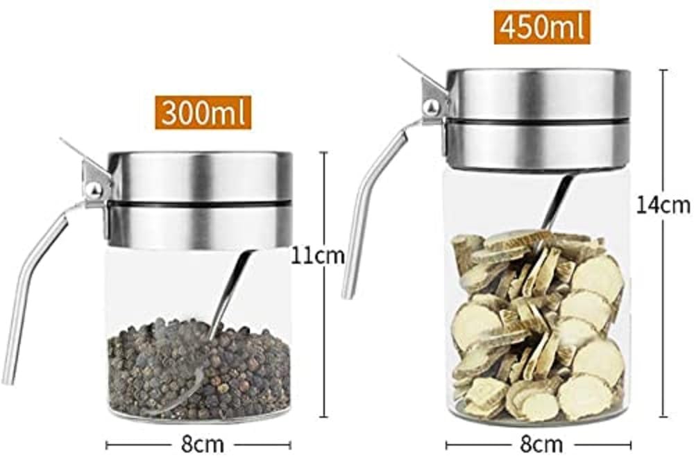 300ml Spoonful of Sugar and Salt In a Spice Bottle for Home Kitchen Use