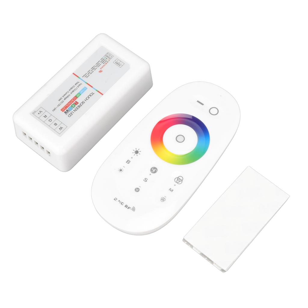 2.4G Wireless RF Touch Dimmer Switch 7 Color RGBW Dimming LED RGB Strip Light Controller DC12 to 24V