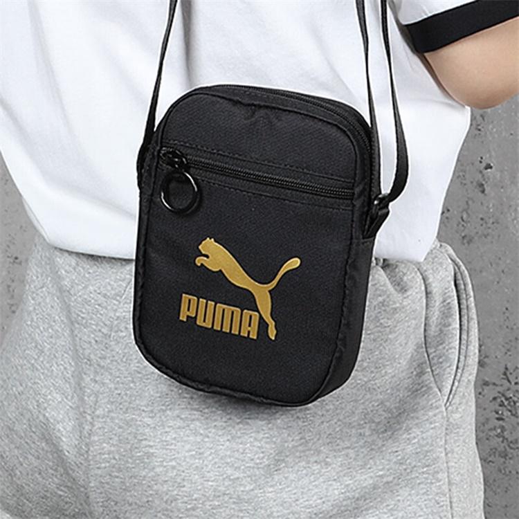 New PUMA Fabric Crossbody Bag Shoulder Bag Unisex Black 076927-01