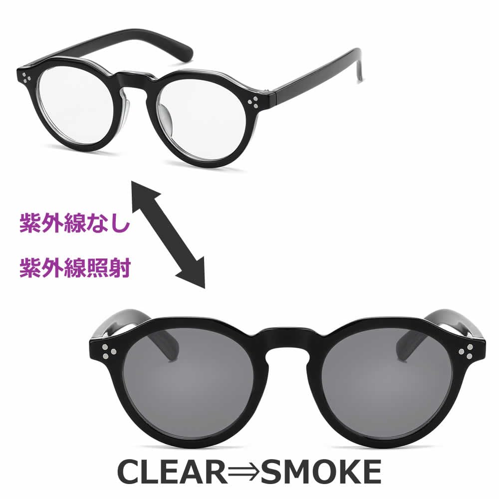 MERRY PLEASURE Photochromic Blue Light Computer Glasses for Men and Fashion Crown Boston Round Light Color Lenses Sunglasses, Blocking, Women,